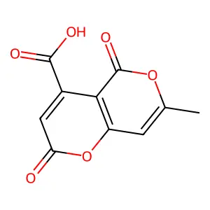 7-Methyl-2,5-dioxo-2H,5H-pyrano[4,3-b]pyran-4-carboxylic acid structure
