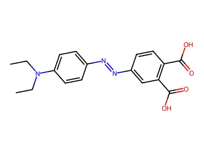 N,N-diethyl-4(3,4-dicarboxyphenylazo)aniline structure