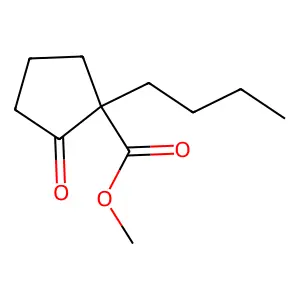 Cyclopentanecarboxylic acid, 1-butyl-2-oxo-, methyl ester structure