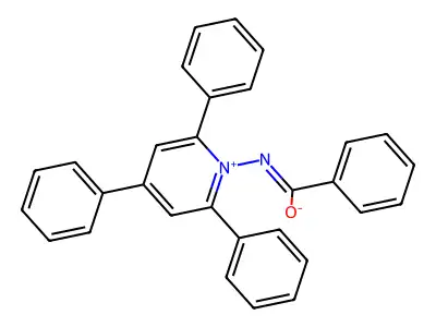 N-(2,4,6-triphenylpyridin-1-ium-1-yl)benzenecarboximidate structure