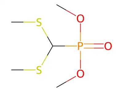 Dimethyl [bis(methylsulfanyl)methyl]phosphonate structure