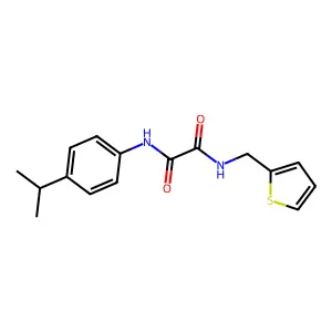 N'-(4-propan-2-ylphenyl)-N-(thiophen-2-ylmethyl)oxamide structure
