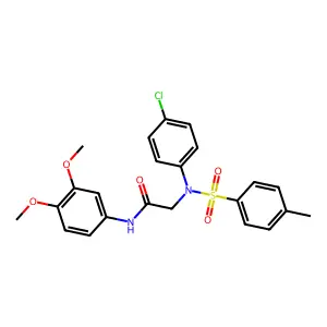 2-{4-chloro[(4-methylphenyl)sulfonyl]anilino}-N-(3,4-dimethoxyphenyl)acetamide structure