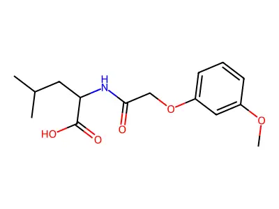 N-[(3-Methoxyphenoxy)acetyl]leucine structure