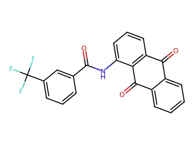 N-(9,10-dioxoanthracen-1-yl)-3-(trifluoromethyl)benzamide structure