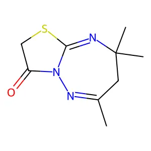 6,8,8-Trimethyl-7,8-dihydro[1,3]thiazolo[3,2-b][1,2,4]triazepin-3(2H)-one structure