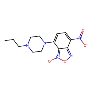 Benzofurazan, 4-nitro-7-(4-propyl-1-piperazinyl)-, 1-oxide structure