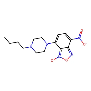 7-(4-Butylpiperazin-1-yl)-4-nitro-1-oxo-2,1lambda~5~,3-benzoxadiazole structure