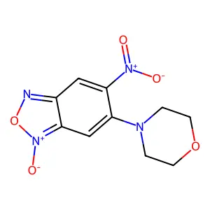 6-(Morpholin-4-yl)-5-nitro-1-oxo-2,1lambda~5~,3-benzoxadiazole structure