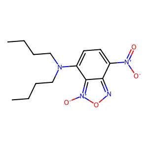 N,N-dibutyl-7-nitro-3-oxido-2,1,3-benzoxadiazol-3-ium-4-amine structure