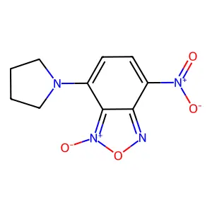 4-Nitro-1-oxo-7-(pyrrolidin-1-yl)-2,1lambda~5~,3-benzoxadiazole structure