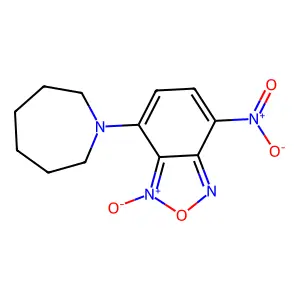 7-(Azepan-1-yl)-4-nitro-1-oxo-2,1lambda~5~,3-benzoxadiazole structure