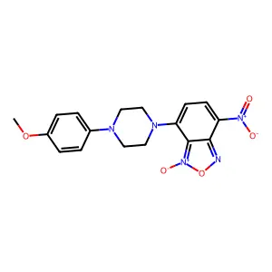 Benzofurazan, 4-(4-(4-methoxyphenyl)-1-piperazinyl)-7-nitro-, 3-oxide structure