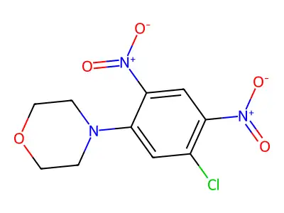 Morpholine, 4-(5-chloro-2,4-dinitrophenyl)- structure