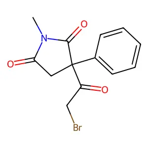 3-(Bromoacetyl)-1-methyl-3-phenylpyrrolidine-2,5-dione structure