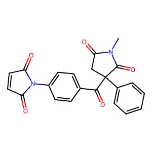 3-[4-(2,5-Dioxopyrrol-1-yl)benzoyl]-1-methyl-3-phenylpyrrolidine-2,5-dione structure