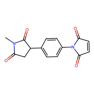1-[4-(1-Methyl-2,5-dioxopyrrolidin-3-yl)phenyl]-1H-pyrrole-2,5-dione structure