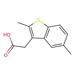 (2,5-Dimethyl-1-benzothien-3-yl)acetic acid structure
