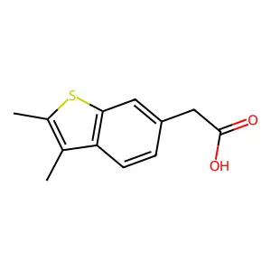 (2,3-Dimethylbenzo(b)thien-6-yl)acetic acid structure
