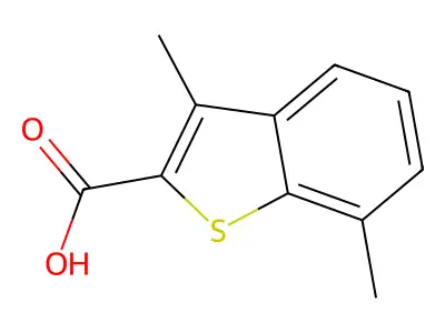 3,7-二甲基苯并[b]噻吩-2-甲酸 structure