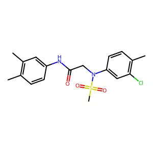 2-(3-chloro-4-methyl-N-methylsulfonylanilino)-N-(3,4-dimethylphenyl)acetamide structure