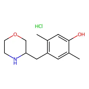 Phenol, 2,5-dimethyl-4-(3-morpholinylmethyl)-, hydrochloride (1:1) structure