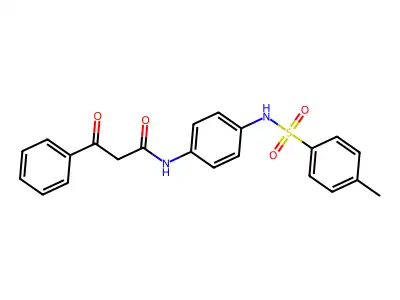 3-Oxo-3-phenyl-N-(4-(((p-tolyl)sulphonyl)amino)phenyl)propionamide structure