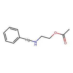 ((2-Hydroxyethyl)amino)phenylmercury acetate structure