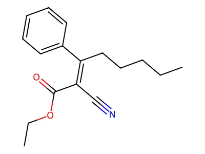 2-Octenoic acid,2-cyano-3-phenyl-, ethyl ester structure