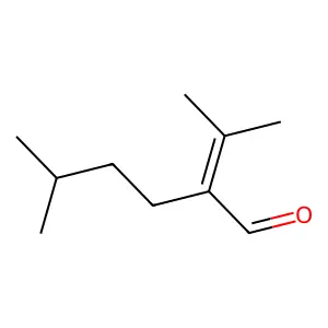 4-Hexenal, 5-methyl-2-(1-methylethylidene)-, dihydro deriv. structure
