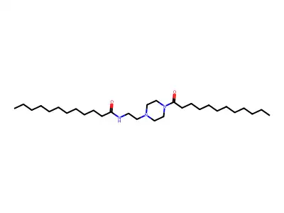 Dodecanamide, N-[2-[4-(1-oxododecyl)-1-piperazinyl]ethyl]- structure