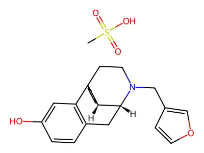 C21H25NO2.CH4O3S structure