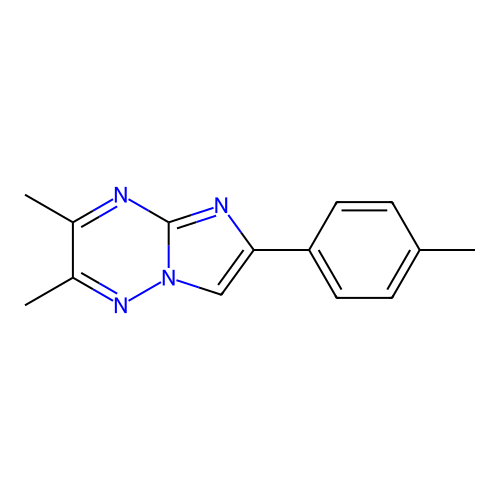 2,3-Dimethyl-6-(4-methylphenyl)imidazo[1,2-b][1,2,4]triazine structure