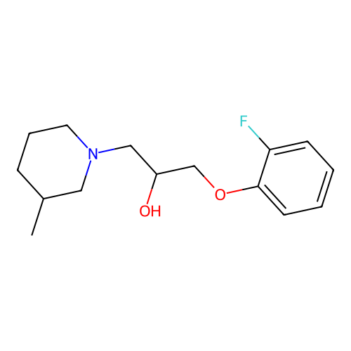 1-(2-Fluorophenoxy)-3-(3-methyl-1-piperidinyl)-2-propanol structure