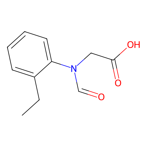 [2-Ethyl(formyl)anilino]acetic acid structure