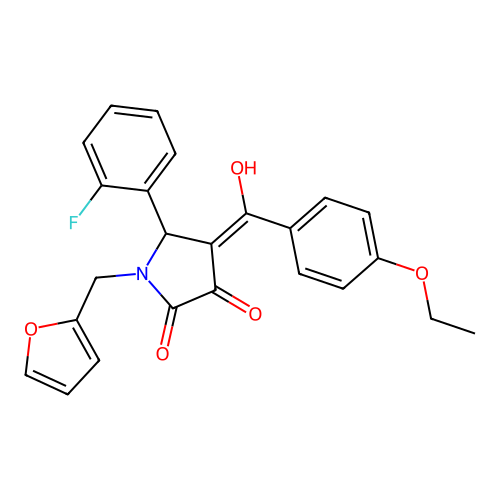 4-(4-Ethoxybenzoyl)-5-(2-fluorophenyl)-1-(furan-2-ylmethyl)-3-hydroxy-1H-pyrrol-2(5H)-one structure