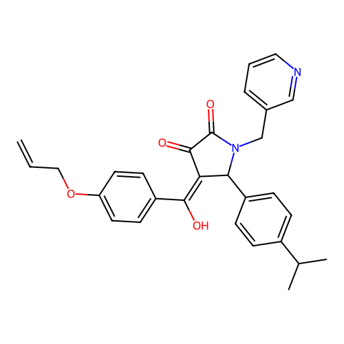 4-(4-(Allyloxy)benzoyl)-3-hydroxy-5-(4-isopropylphenyl)-1-(pyridin-3-ylmethyl)-1H-pyrrol-2(5H)-one structure