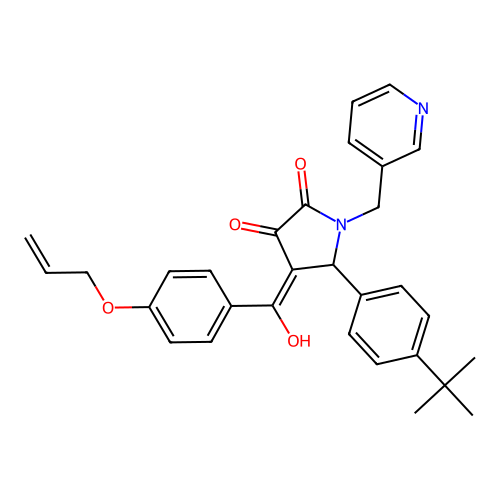 4-(4-(Allyloxy)benzoyl)-5-(4-(tert-butyl)phenyl)-3-hydroxy-1-(pyridin-3-ylmethyl)-1H-pyrrol-2(5H)-one structure