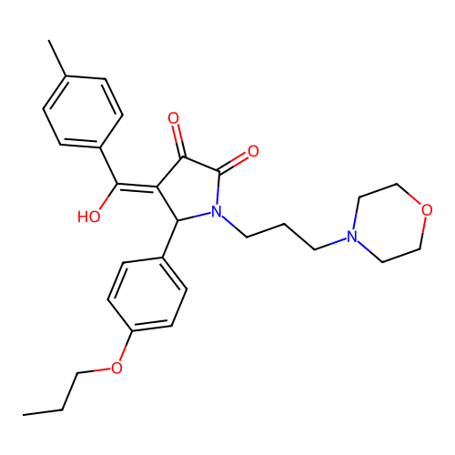 3-Hydroxy-4-(4-methylbenzoyl)-1-(3-morpholinopropyl)-5-(4-propoxyphenyl)-1H-pyrrol-2(5H)-one structure