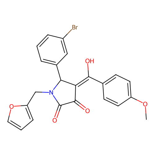 5-(3-Bromophenyl)-1-(furan-2-ylmethyl)-3-hydroxy-4-(4-methoxybenzoyl)-1H-pyrrol-2(5H)-one structure