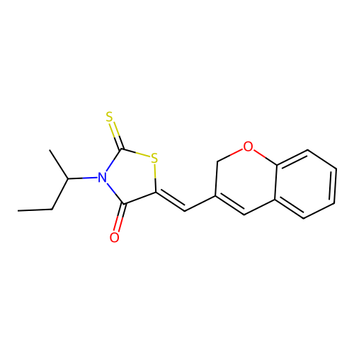 3-Sec-butyl-5-(2H-chromen-3-ylmethylene)-2-thioxo-1,3-thiazolidin-4-one structure