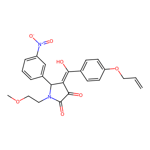 4-(4-(Allyloxy)benzoyl)-3-hydroxy-1-(2-methoxyethyl)-5-(3-nitrophenyl)-1H-pyrrol-2(5H)-one structure