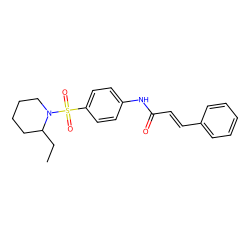 (E)-N-[4-(2-ethylpiperidin-1-yl)sulfonylphenyl]-3-phenylprop-2-enamide structure