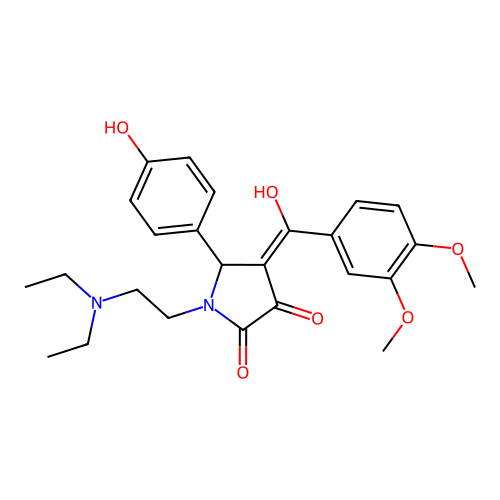 1-(2-(Diethylamino)ethyl)-4-(3,4-dimethoxybenzoyl)-3-hydroxy-5-(4-hydroxyphenyl)-1H-pyrrol-2(5H)-one structure