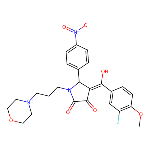 4-(3-Fluoro-4-methoxybenzoyl)-3-hydroxy-1-(3-morpholinopropyl)-5-(4-nitrophenyl)-1H-pyrrol-2(5H)-one structure