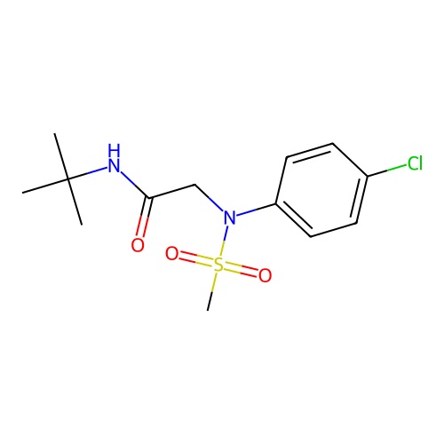 N-tert-Butyl-2-[(4-chlorophenyl)(methanesulfonyl)amino]ethanimidic acid structure