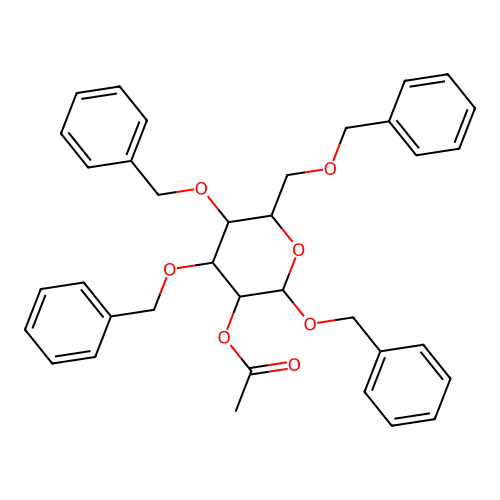 Acetic Acid 2,4,5-tris-Benzyloxy-6-benzyloxymethyl-tetrahydropyran-3-yl Ester structure