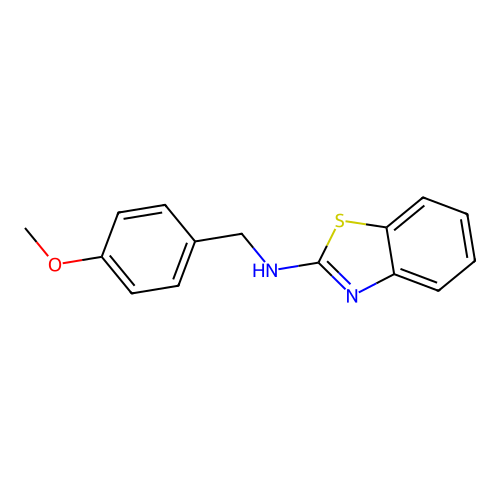N-[(4-methoxyphenyl)methyl]-1,3-benzothiazol-2-amine structure