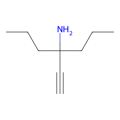 1,1-Di-n-propyl-2-propyn-1-ylamine structure