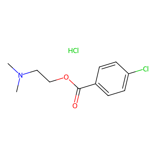 2-Dimethylaminoethyl 4-chlorobenzoate hydrochloride structure